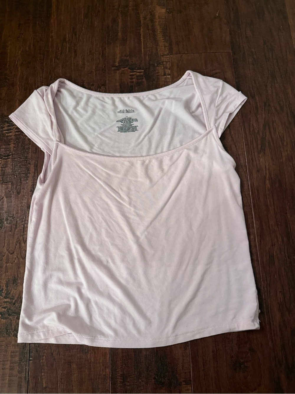 wild fable Light Pink Scoop Neck Short Sleeve Tee